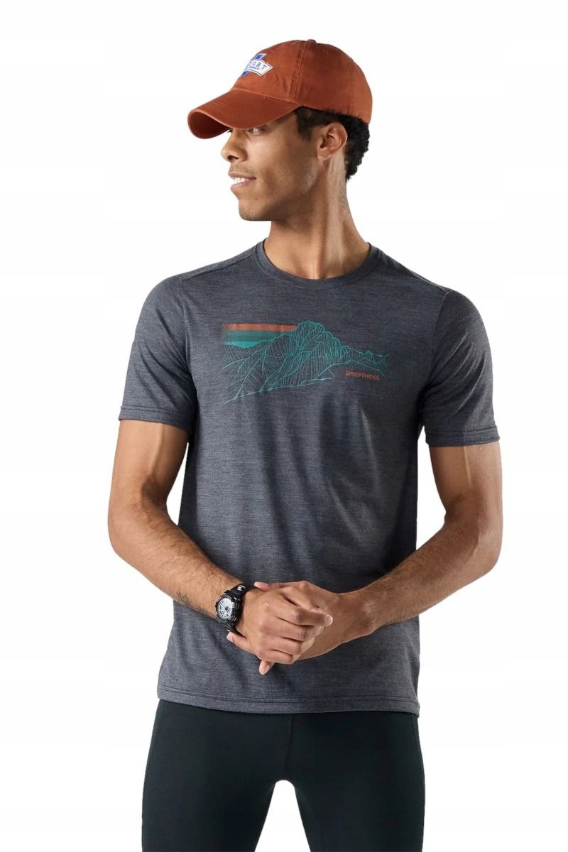 Pánské trekové tričko Smartwool Alpine Trace Active Ss Graphic Tee M