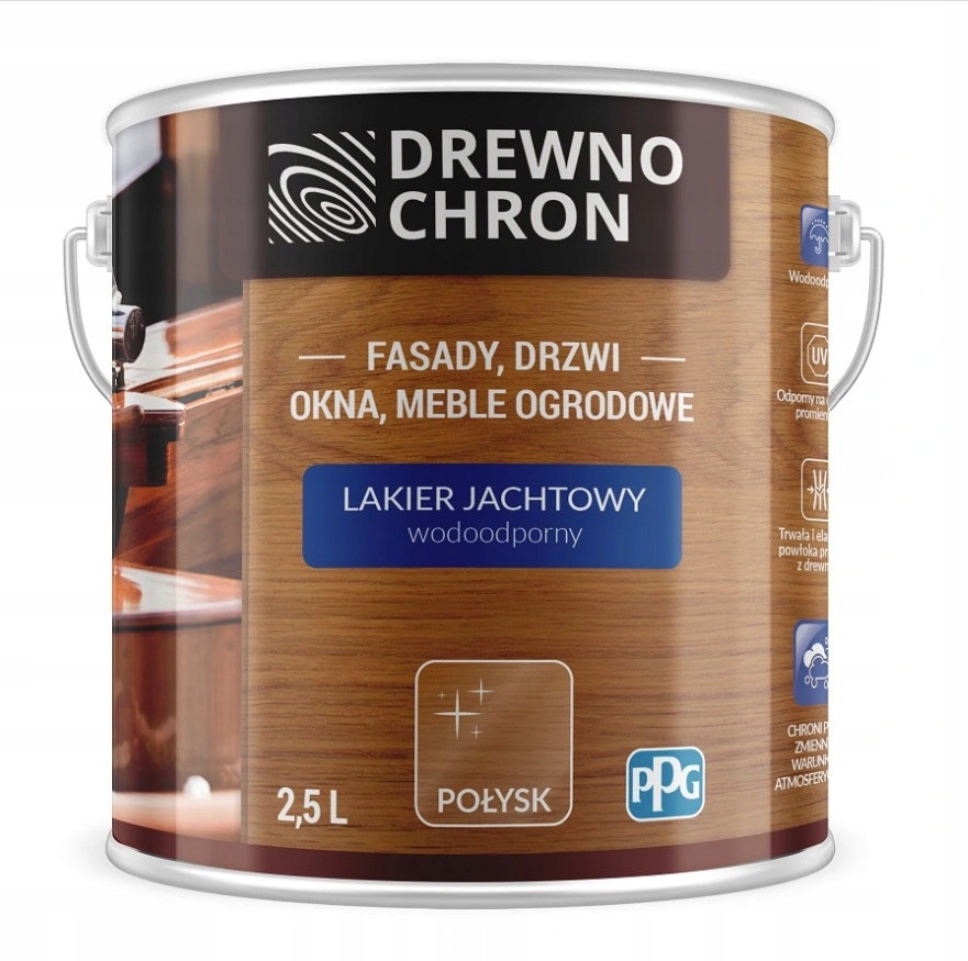 Lakier jachtowy Drewnochron Połysk 2,5L