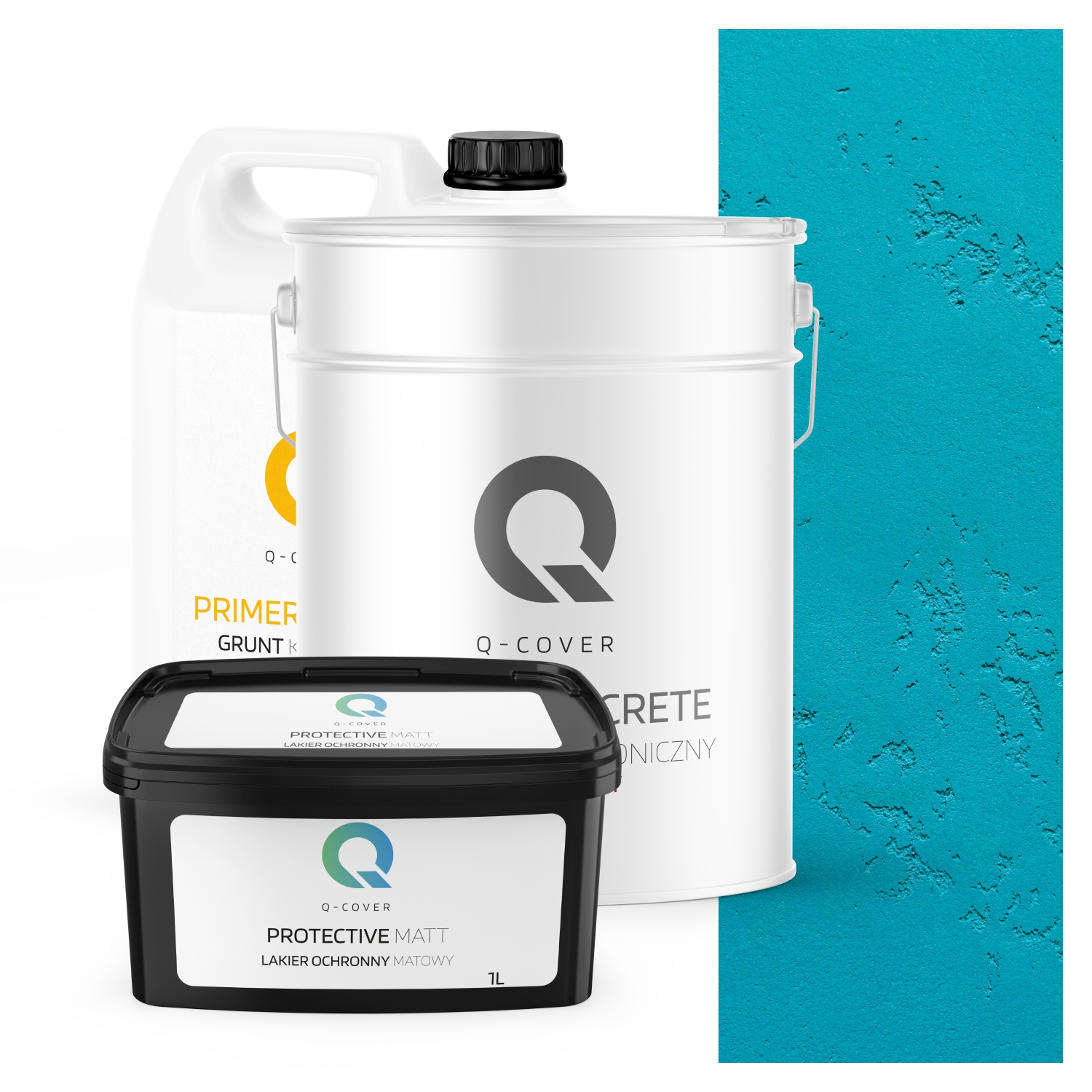 Architektonický Vnitřní Beton Set Tyrkysový Tmavý H1321 19 kg 10 m2