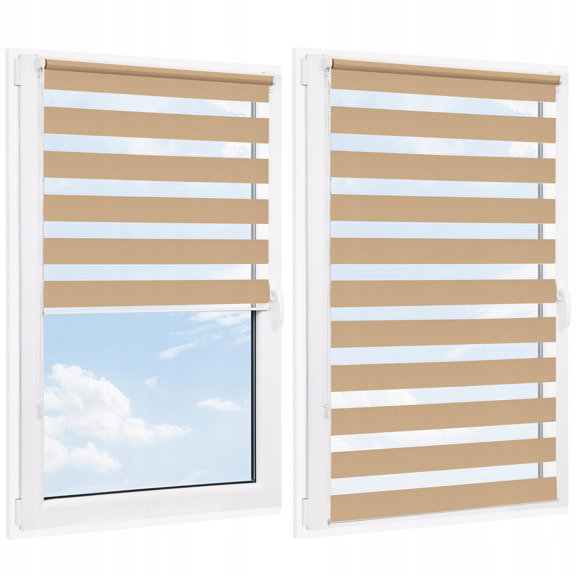 ROLETA DZIEŃ NOC GŁADKA WYMIAR 68x140 CM KOLOR BEŻ SECRET