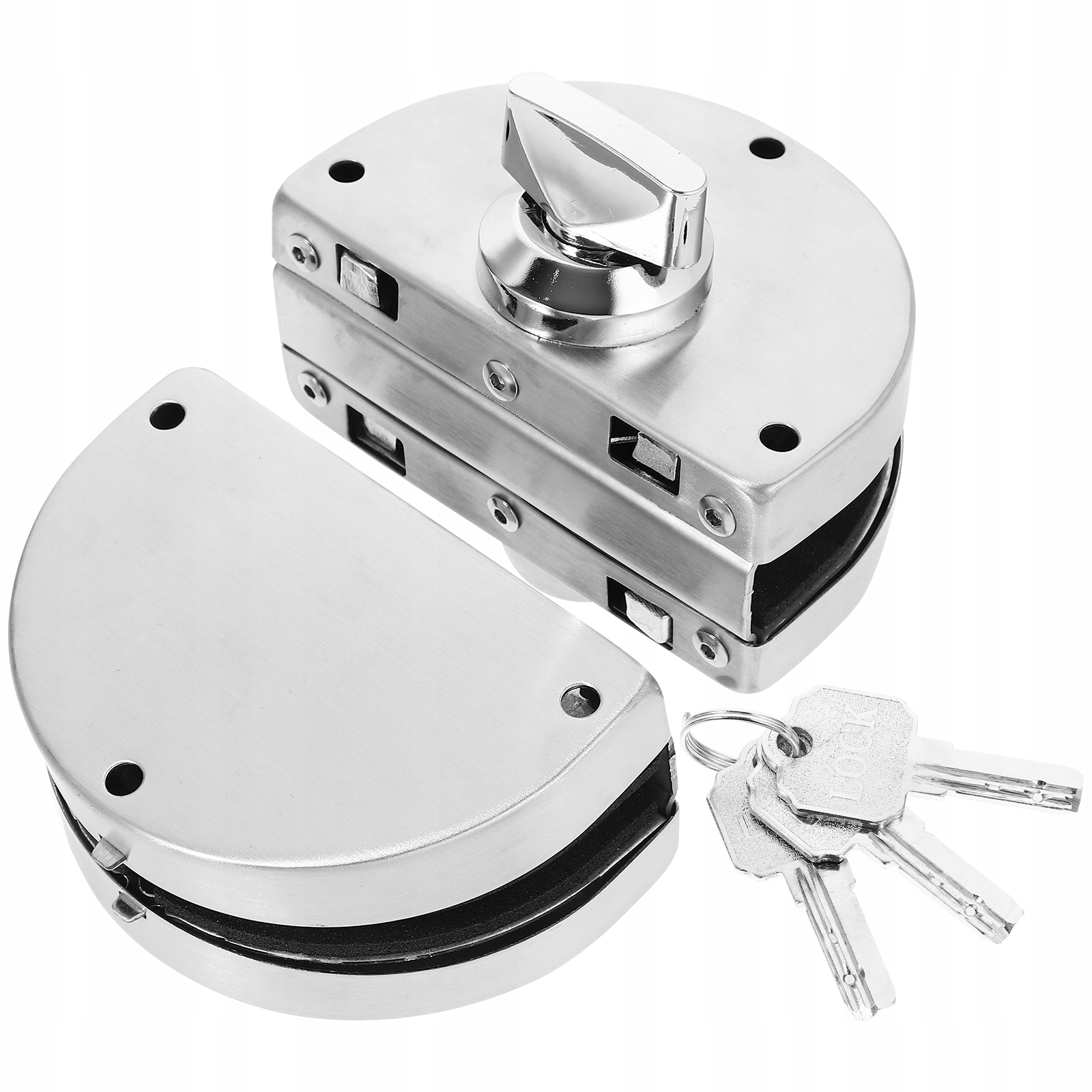 ZAMEK DO DRZWI SZAF PRZESUWNYCH Z SZYBKĄ NA KLUCZ Marka bez marki