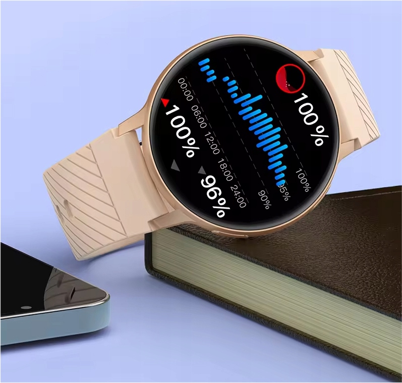 SMARTWATCH ZEGAREK DAMSKI POLSKIE MENU ROZMOWY ZDROWIE SPORT 4 PASKI Marka Inna