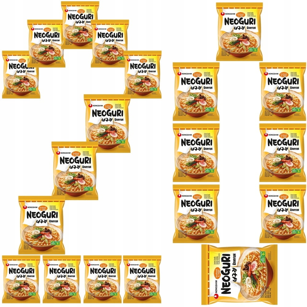 20 x Korejská instantní polévka Neoguri Plody moře Jemná 120 g Nong Shim