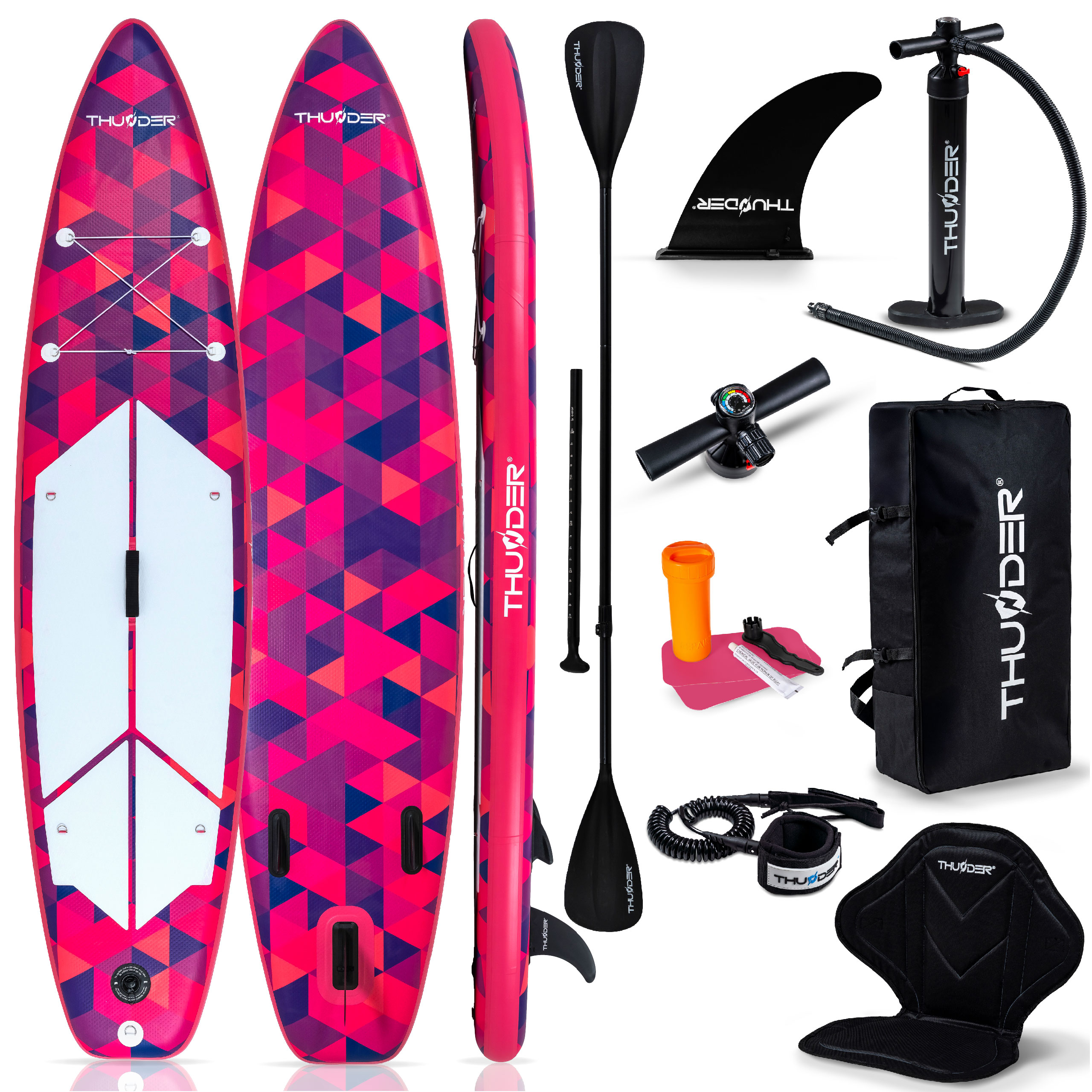 Deska do pływania Sup 320 CM dmuchana z siedziskiem Thunder pompowana board