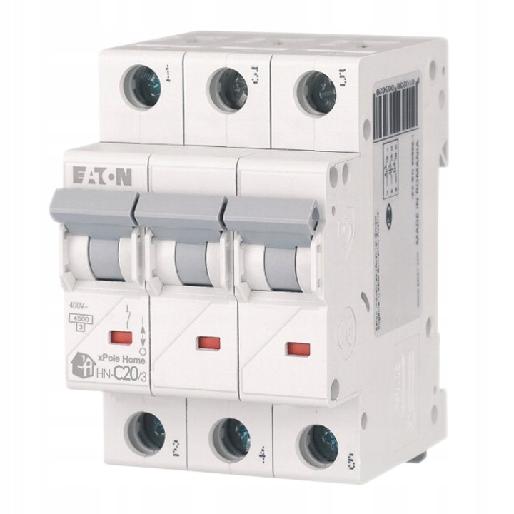 

Eaton HN-C20/3 Wyłącznik Nadprądowy 3P C 20A 6kA