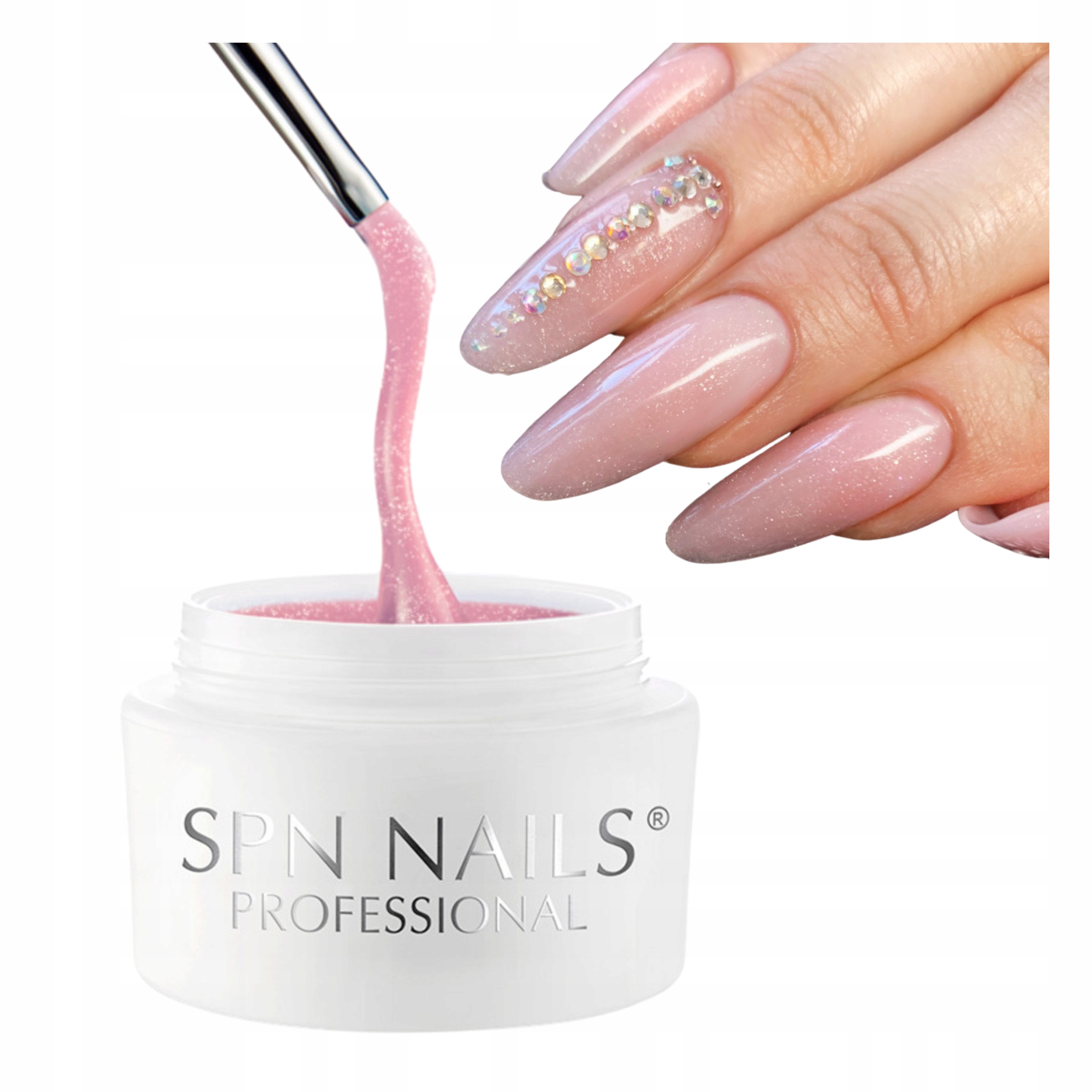 Żel Budujący z Tiksotropią Do Paznokci TiXo Cover Diamonds Spn Nails