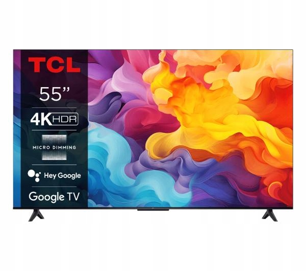 Telewizor LED TCL 55V6B 55 LED 4K Google TV HDMI 2.1 DVB T2 Sklep Opinie Cena w Allegro.pl