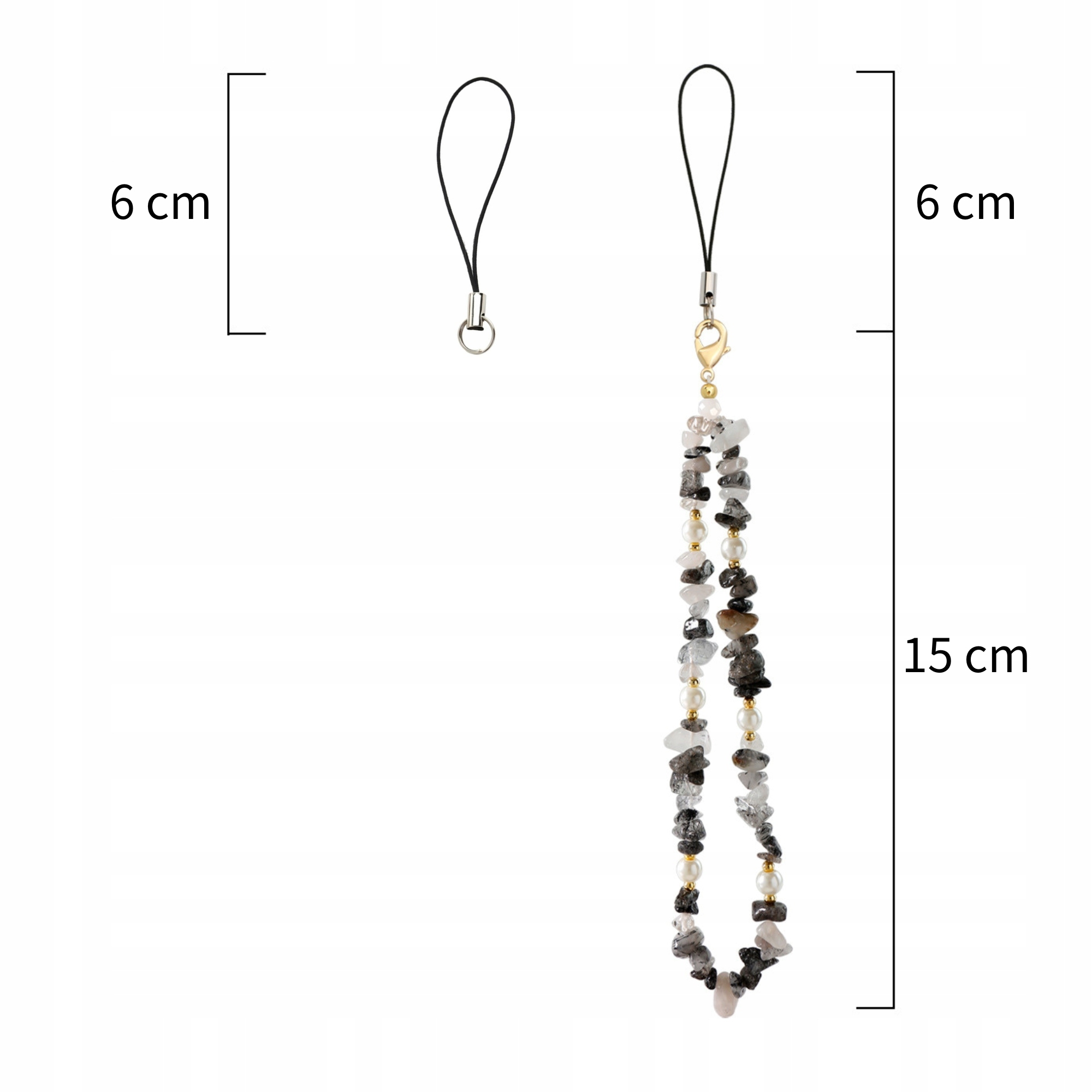 UNIWERSALNA SMYCZ ZAWIESZKA DO TELEFONU /BRELOK KORALIKI SMYCZ Materiał dominujący inny