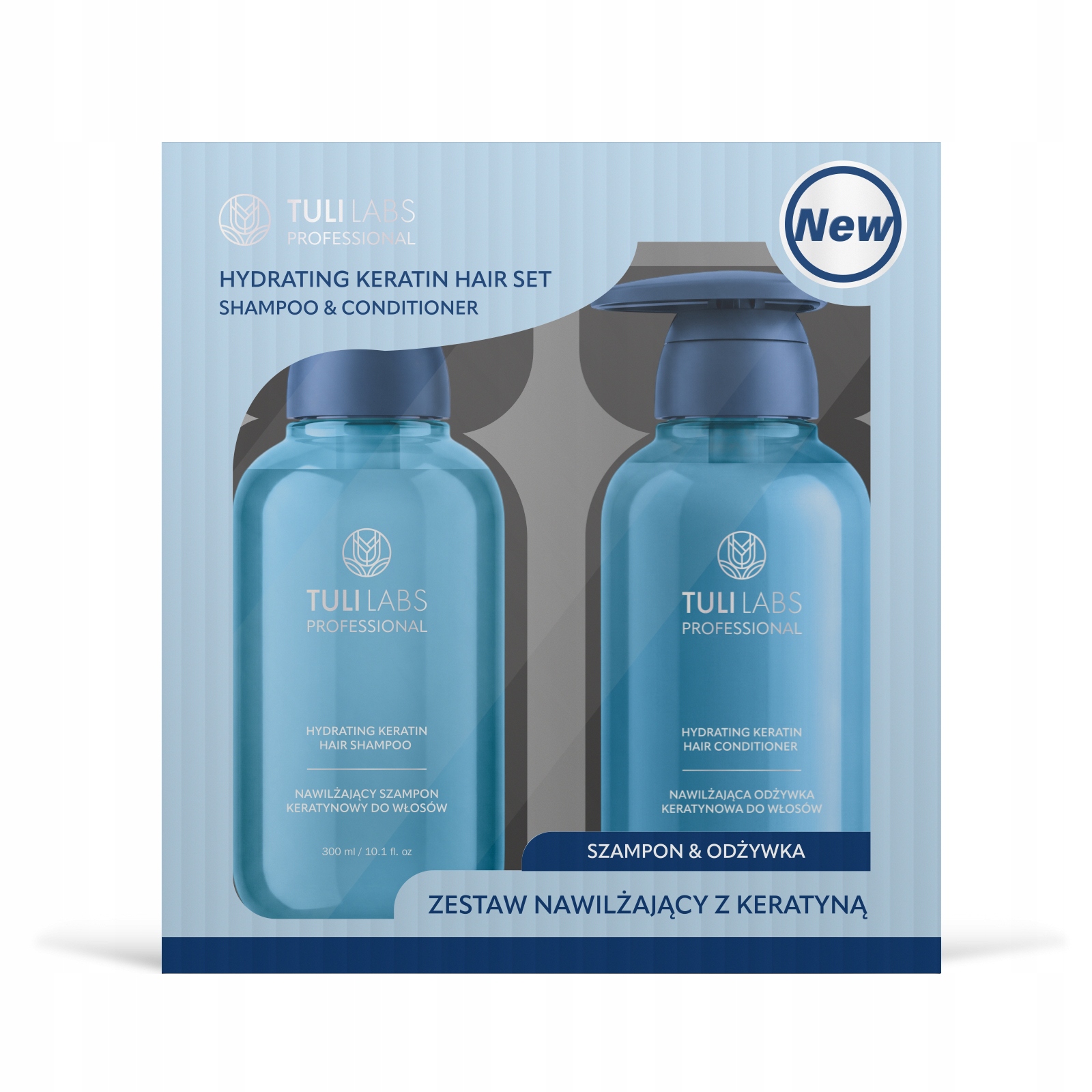 Tuli Labs hydratační sada na vlasy s keratinem Šampon Kondicionér 2x300 ml