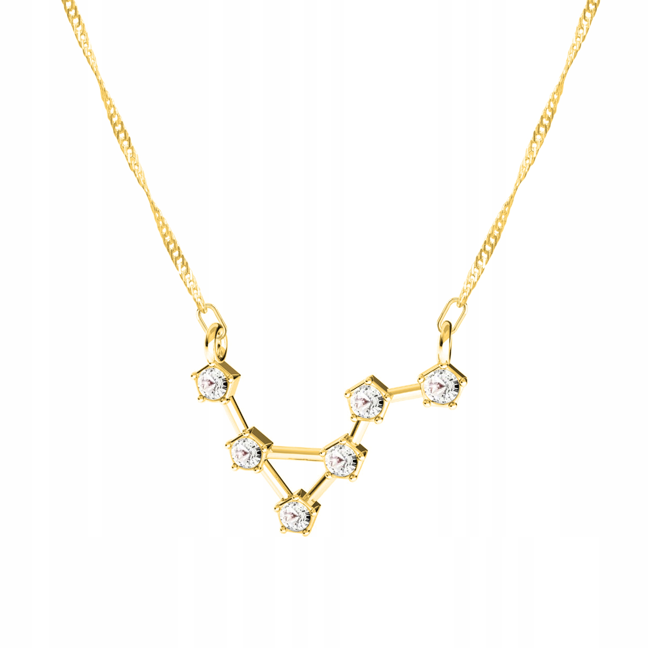 Řetízek zlatý náhrdelník Znamení Zvěrokruhu Vodnář 925