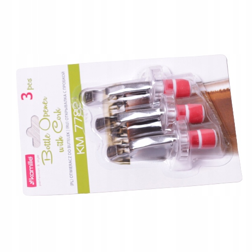 OTWIERACZ DO BUTELEK + KOREK STALOWY KAMILLE Producent Kamille