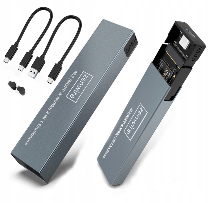 Pouzdro Box pro Ssd Nvme/sata PCIe M.2 Usb-c M2 Gen2