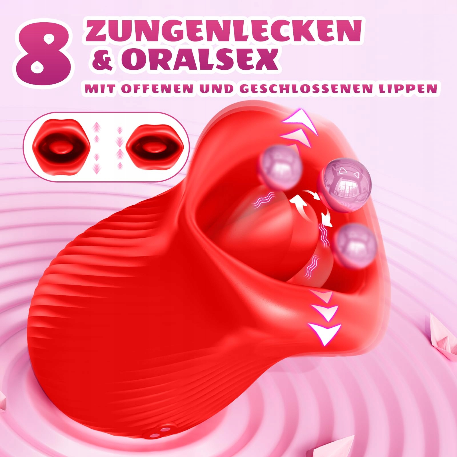 DLA PAR VIBRATOR Z JĘZYKIEM DLA KOBIET STYMULATOR KLITORIS WIBRATOR — miniatura 3