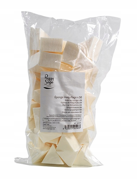 

Peggy Sage Make-Up Sponge Gąbka do makijażu, 50szt
