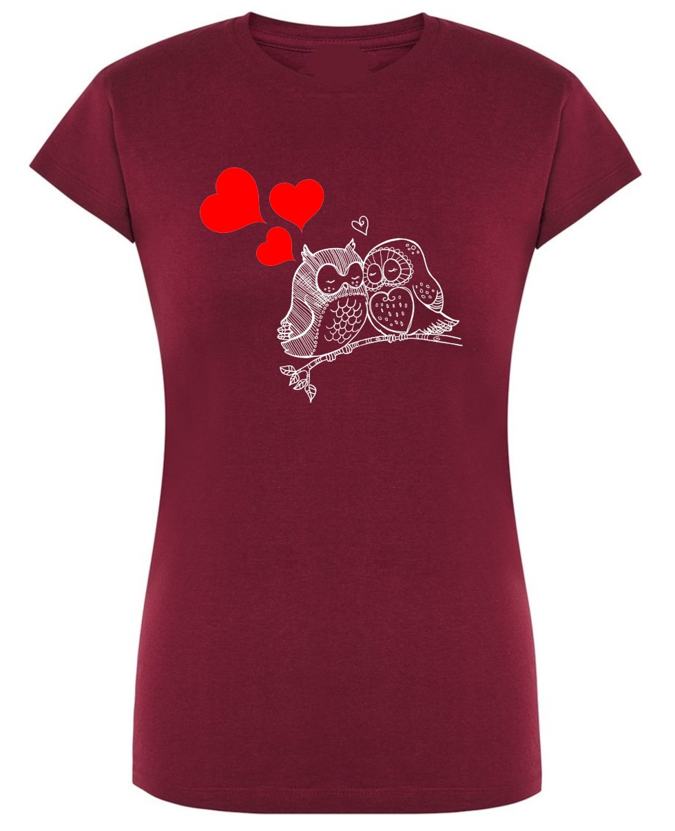 

Walentynkowy T-Shirt damski nadruk Sówki L