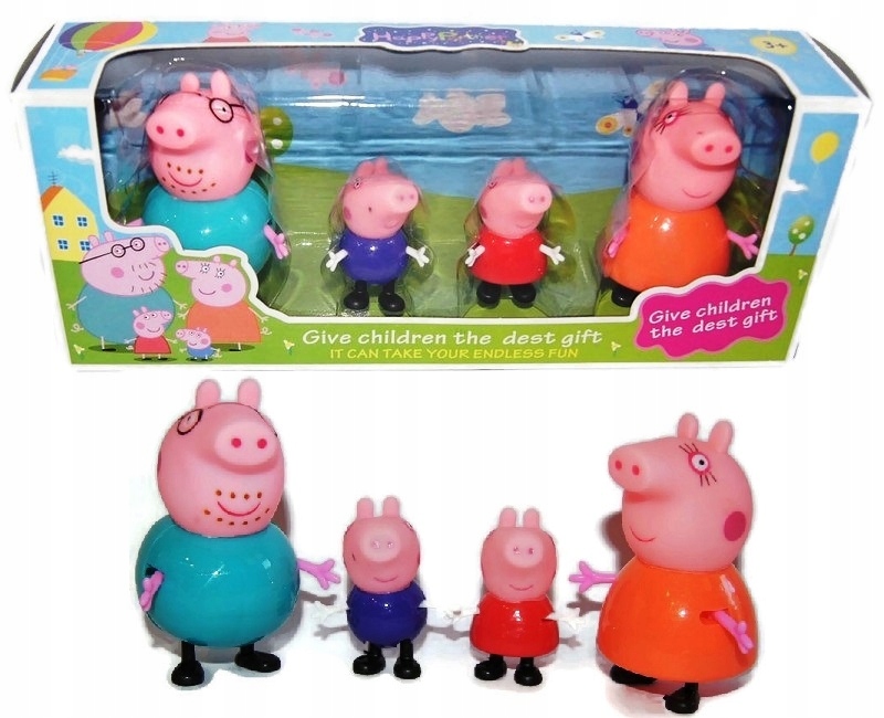 

Świnka Peppa Zestaw 4 Figurek Rodzina Figurki