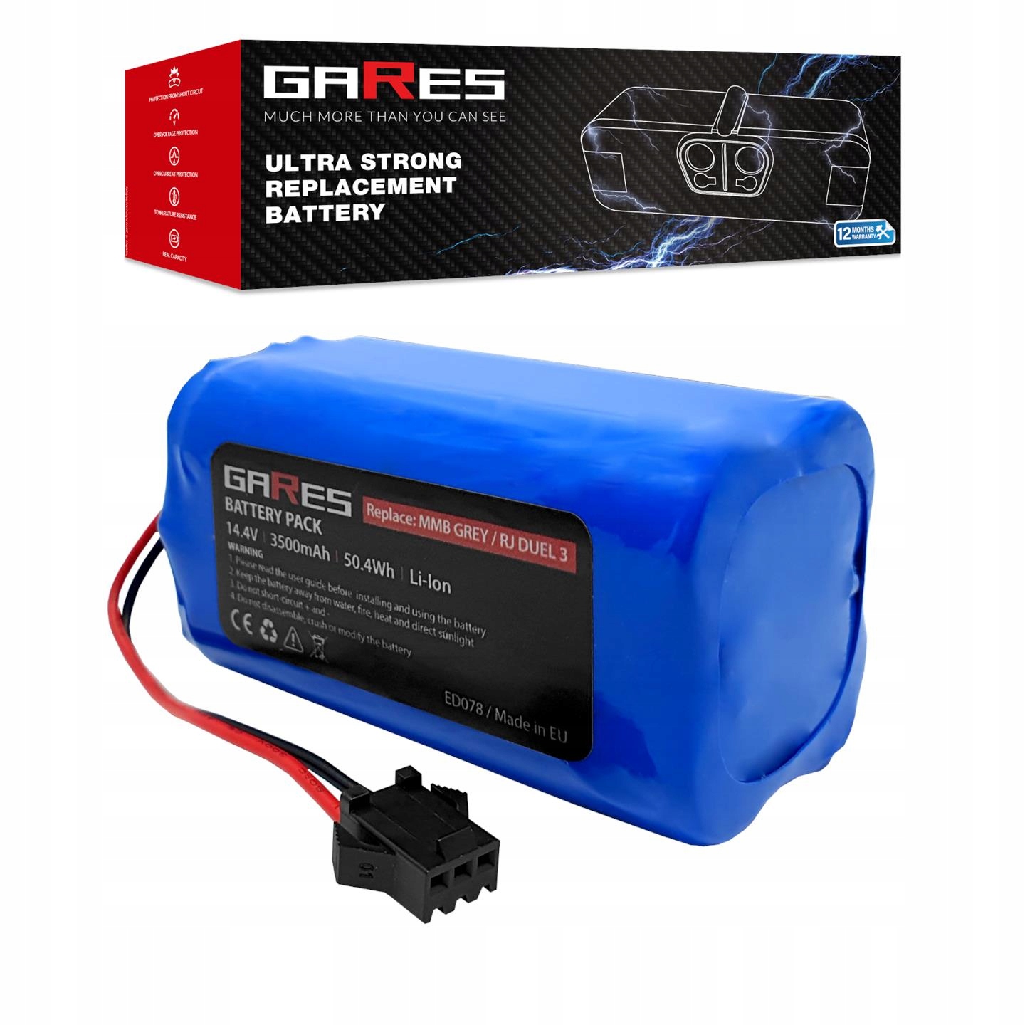 Akumulátor Gares pro Setti RV500 14,4V 3,5Ah