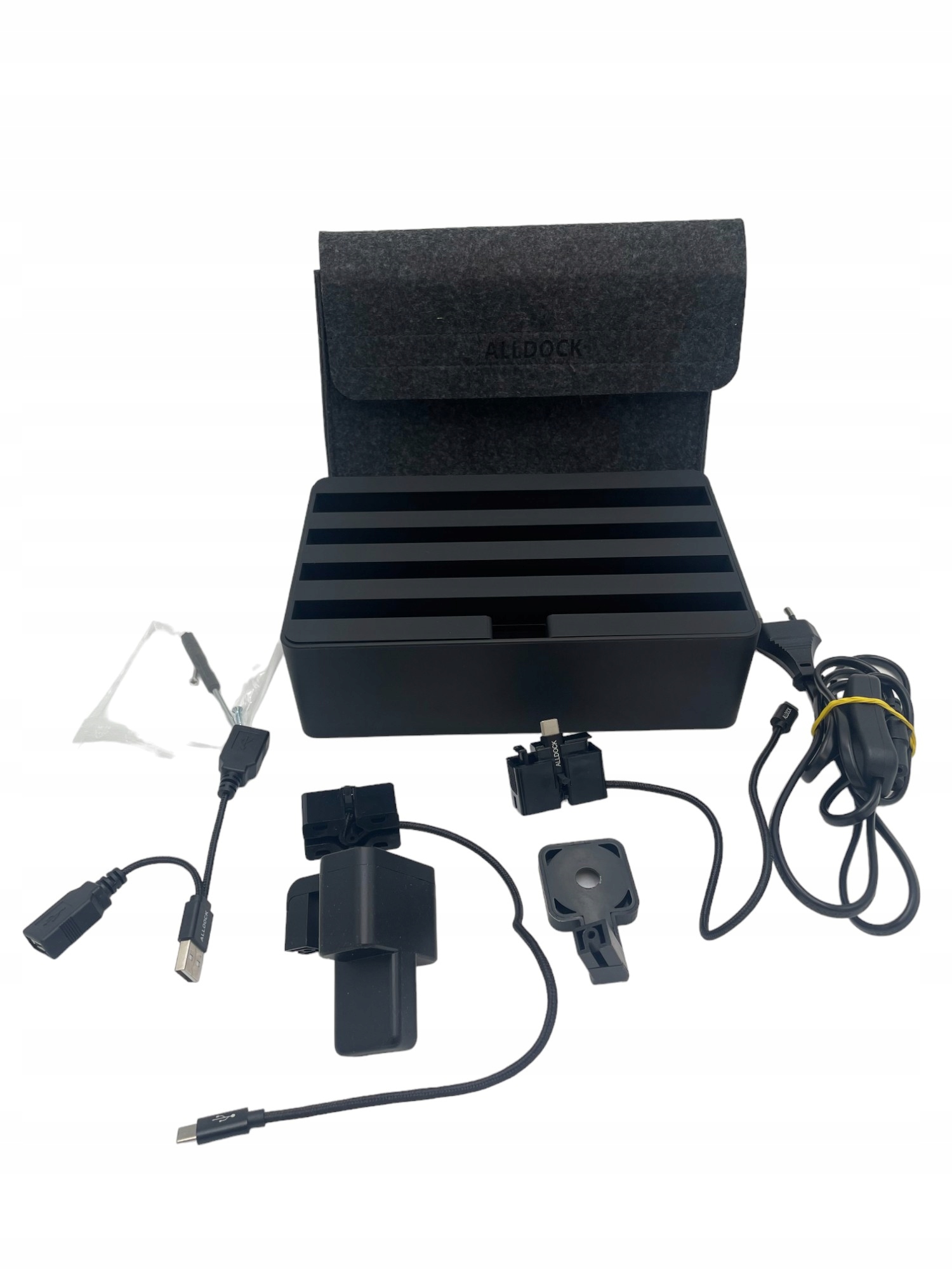 ALLDock Uniwersalna multiładowarka CLASSIC Black 10316+akcesoria_OUTLET Stan opakowania otwarte