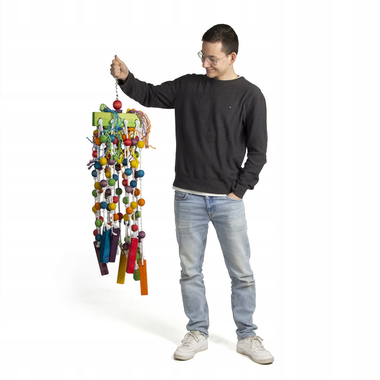 Levně Obří obr 150 cm Bezpečná Hračka a zábava pro velké papoušky