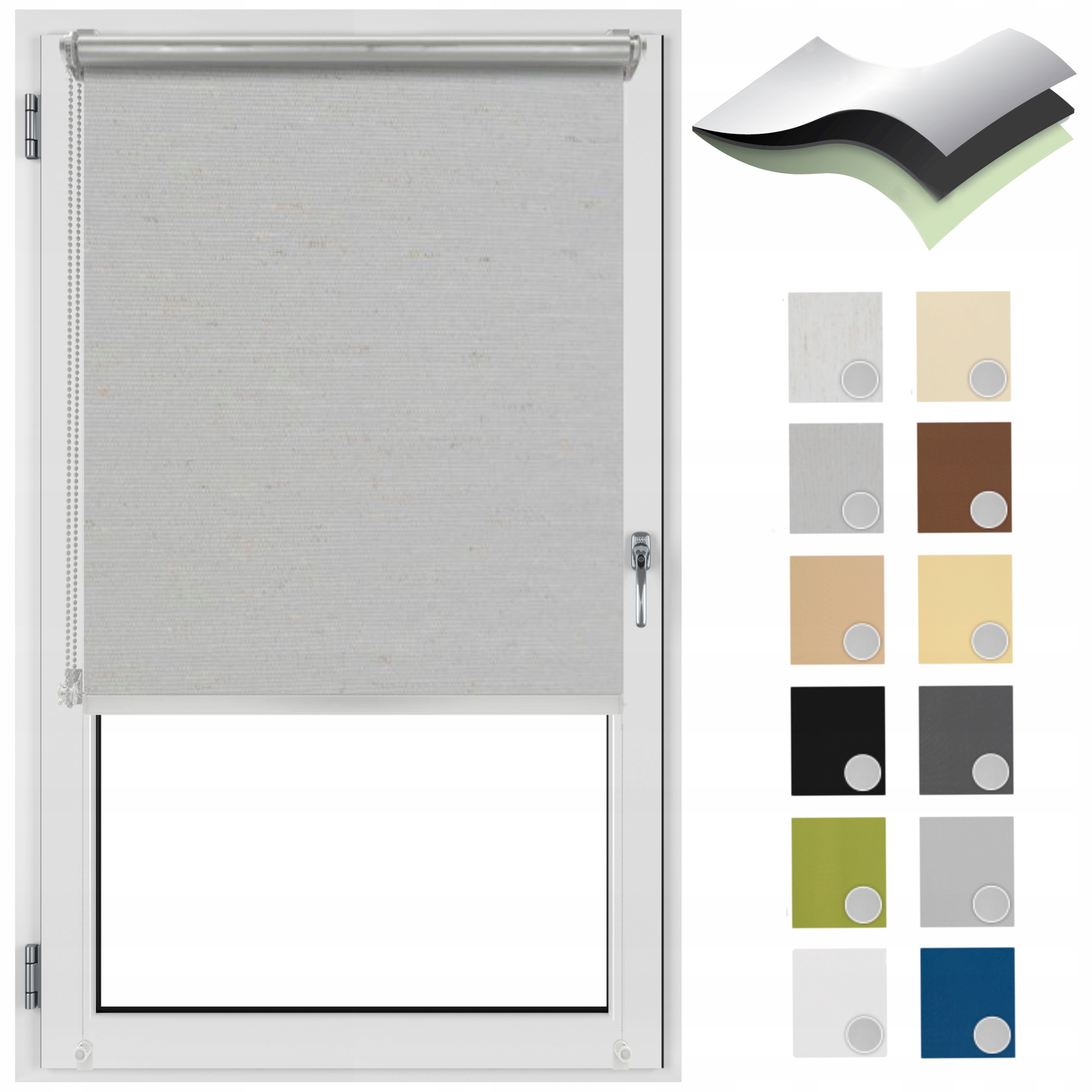 

Roleta Na Okno Zaciemniająca Wymiar 78x150 szary