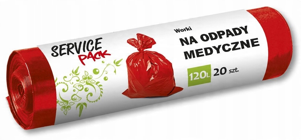 

Worki na odpady medyczne 120L /20szt czerwone