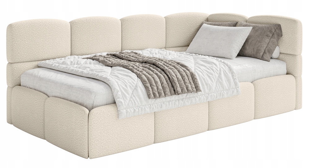 Postel pro mláděž 120x200 cm Cloudy světle béžová matrace pravá