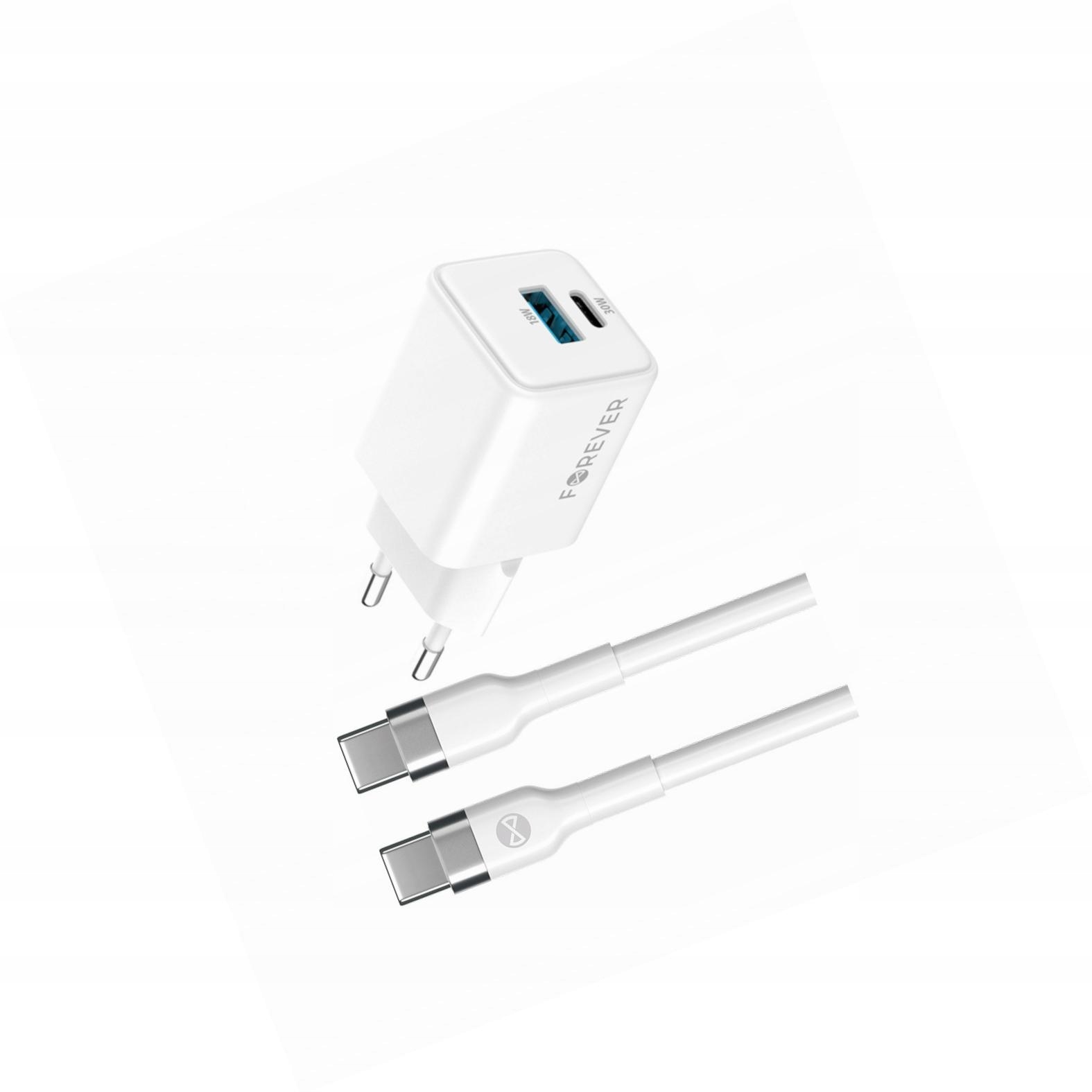 Szybka ładowarka GaN 30W Usb i Usb-c z kablem do Motorola Edge 60 Fusion