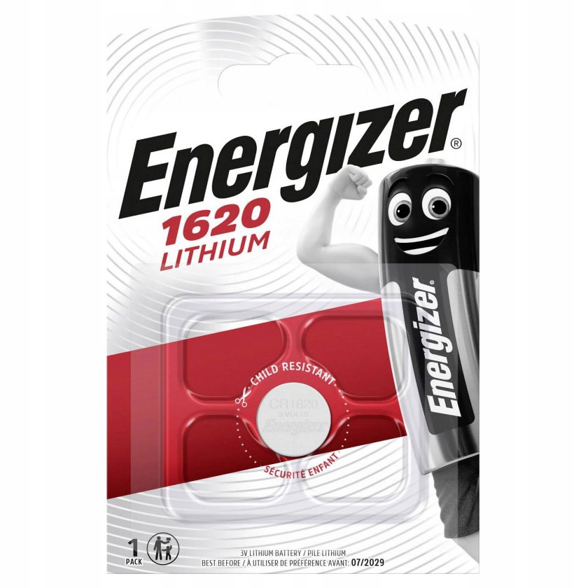 BATERIA - CR1620 - LITOWA - 3V - ENERGIZER - 1 SZT