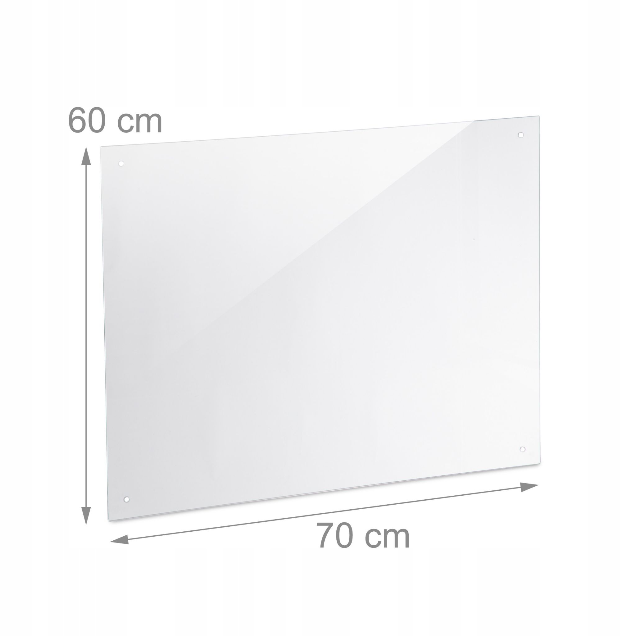 Relaxdays Protibrizová Ochrana 70X60CM Transparentná Tvrdené Sklo