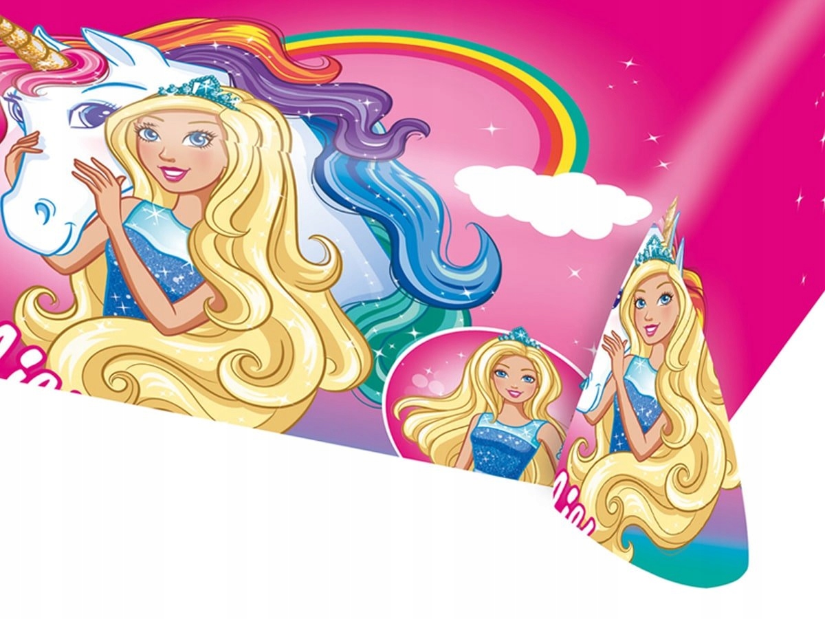 

Obrus urodzinowy Barbie - 120x180 cm - 1 szt