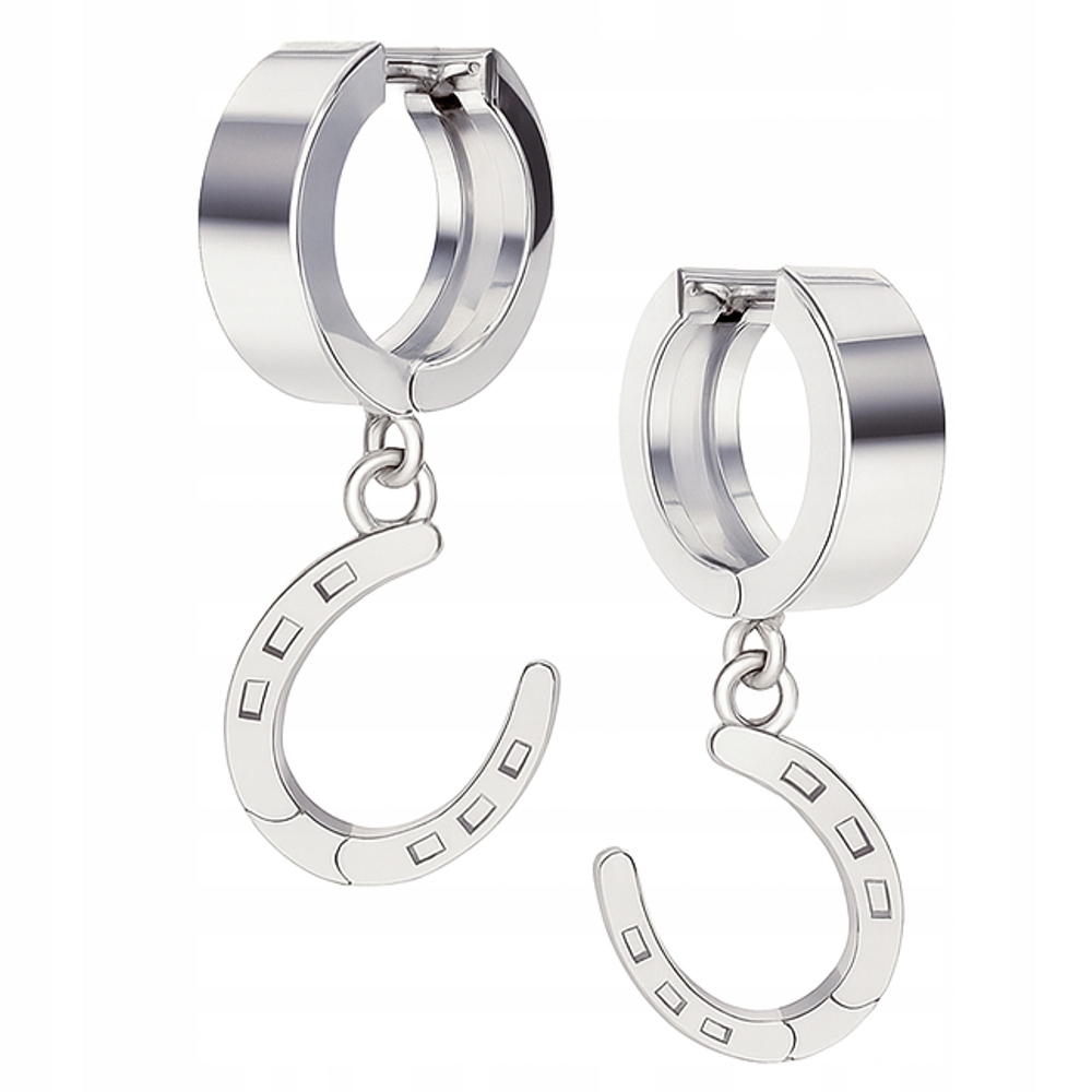 Stříbrné náušnice pouta Velká podkova Symbol štěstí Stříbro 925
