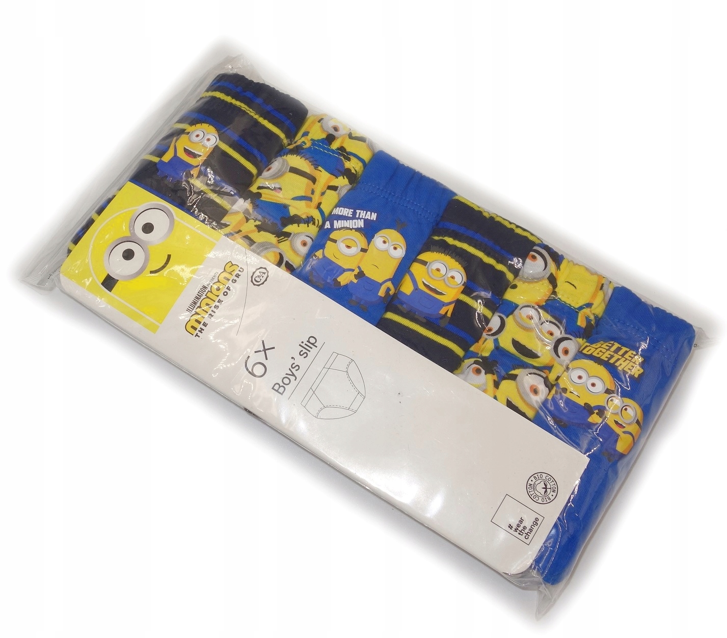 

6 Pack Majtki Chłopięce Slipy Minionki 92