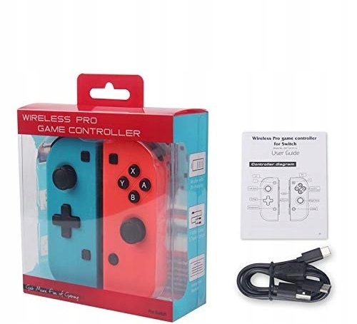 BEZPRZEWODOWY KONTROLER DO NINTENDO SWITCH CZERWONY NIEBIESKI