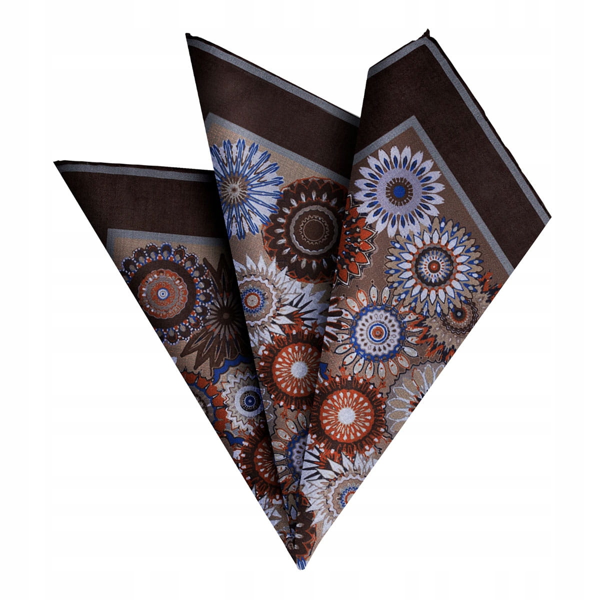 Poszetka z modalu - brązowa we wzory EM 8 Marka inna