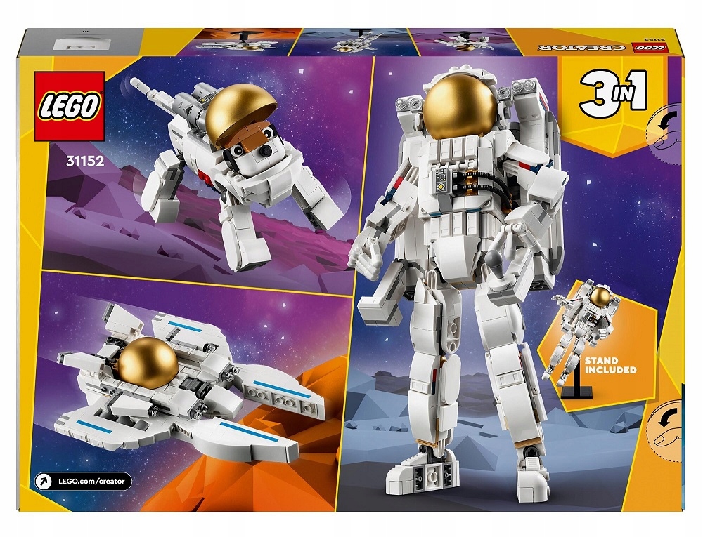 Lego Creator 3v1 Stavebnice Astronaut Ve Vesmíru 31152