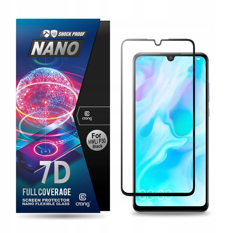 

Szkło hybrydowe 9H na cały ekran Huawei P30 Lite