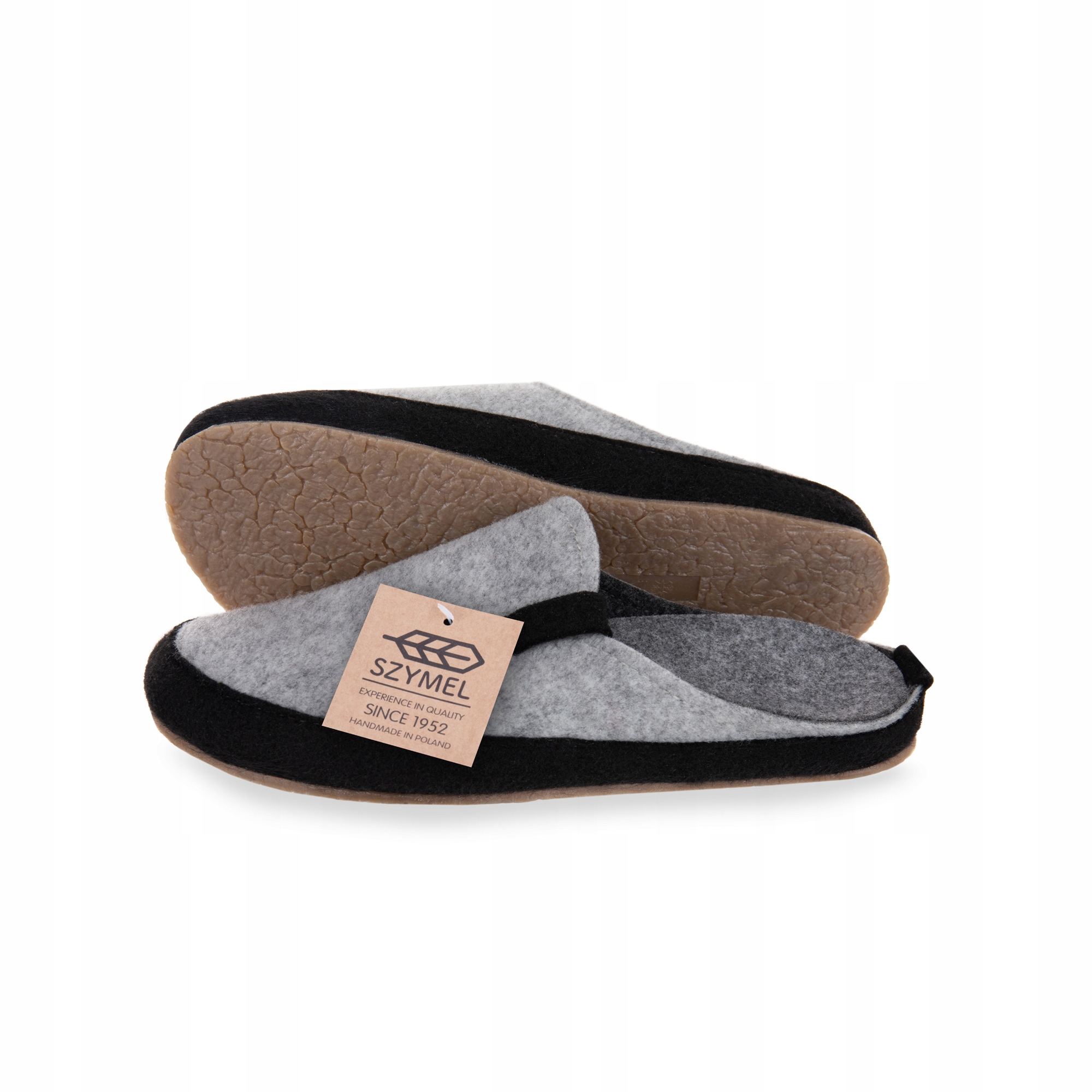 

Kapcie filcowe Siwy pasek czarny Szymel.pl New 45