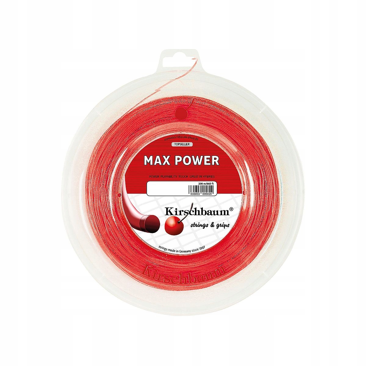 Tenisový výplet Kirschbaum Max Power Red 1,25 mm 200 m