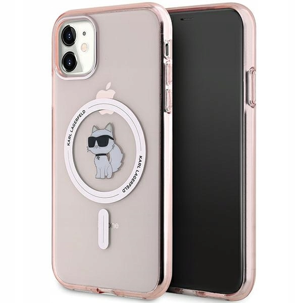Pouzdro Karl pro Lagerfeld KLHMN61HFCCNOP iPhone 11 Xr 6.1" růžové/pink hardc
