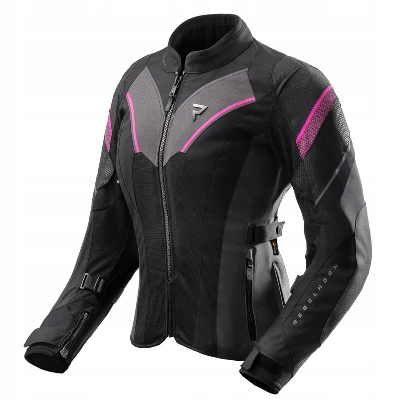 Textilná bunda Rebelhorn Hiflow V Lady Black/Fluo Pink veľ.4XL