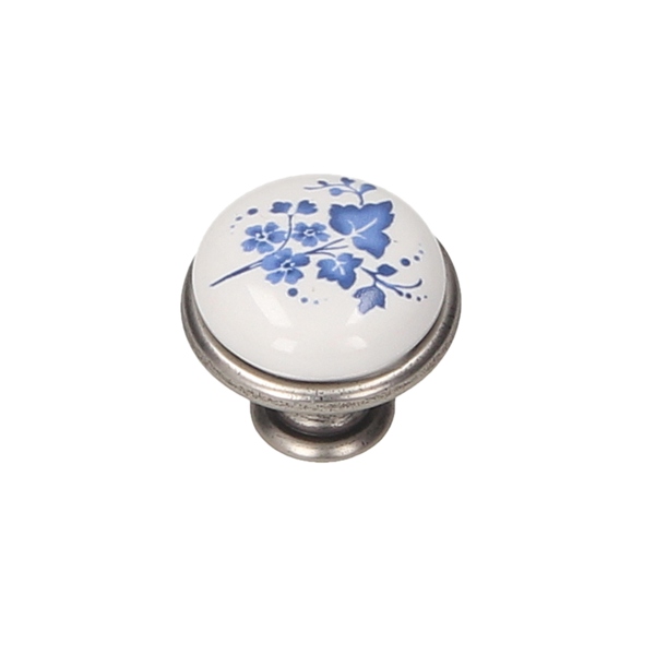 

Gałka meblowa porcelana biała GP19-011 dekor 16