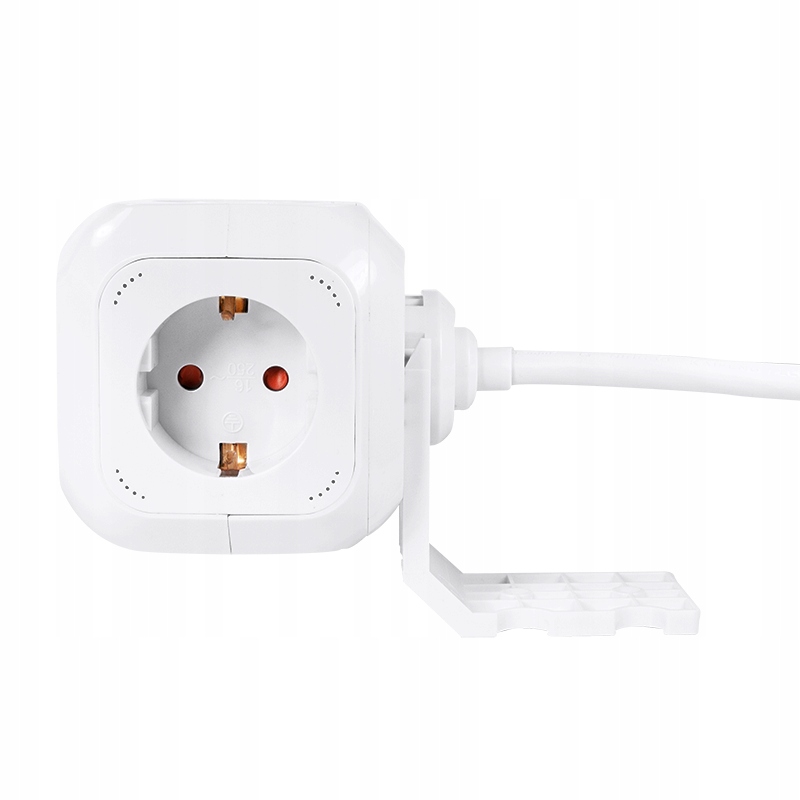 Listwa zasilająca Power Cube 4-kierunkowa,4x CEE 7/3 + 2x USB-A,1,4 m,biała Kolor biały
