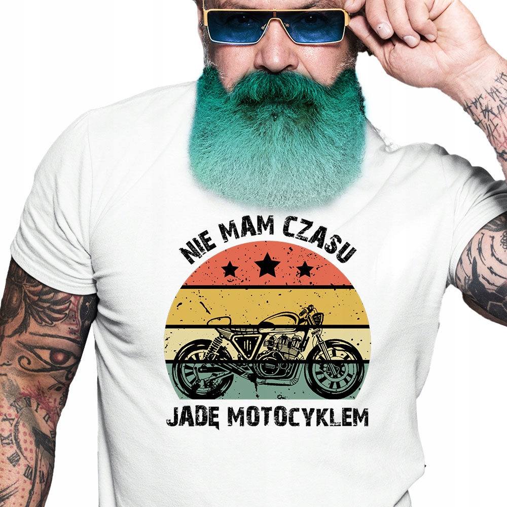 

Motor Vintage Jadę Motorem Motocyklem Koszulka L
