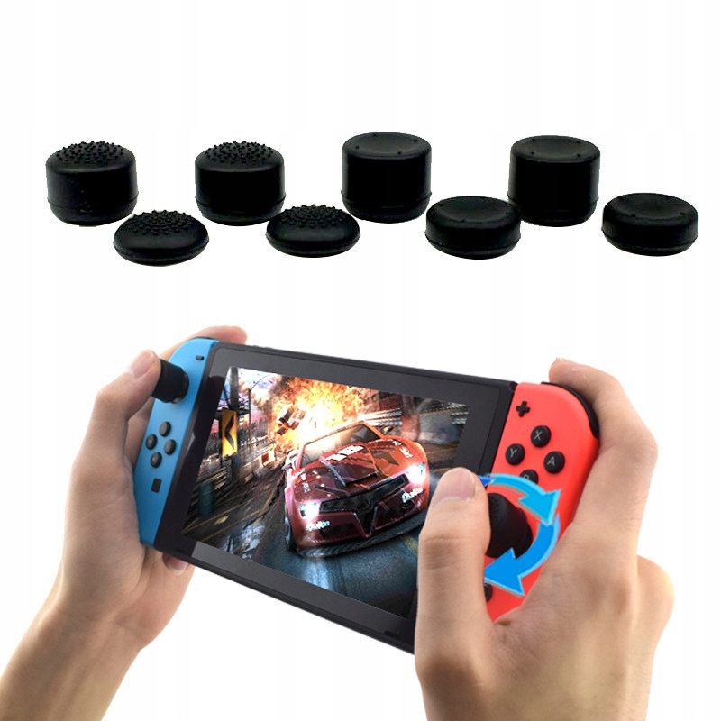 8 x silikonové gumičky Nintendo Switch Oled Ns Lite černé