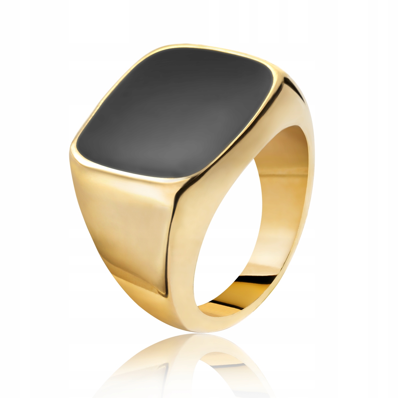 

Sygnet z czarną emalią Sadva