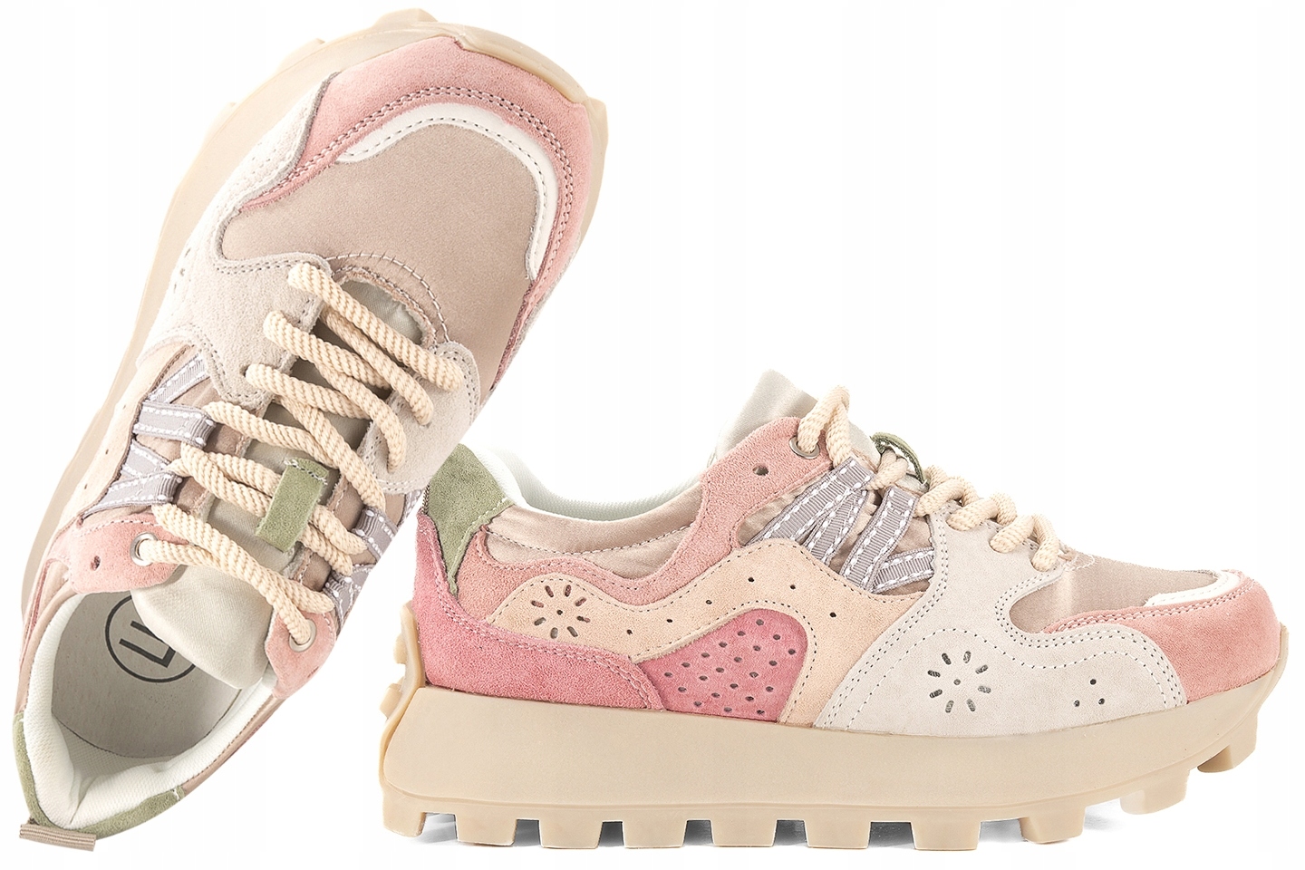 Filippo DP7560 Dámské Polobotky Semišové Tenisky Na Platformě Kožené 38