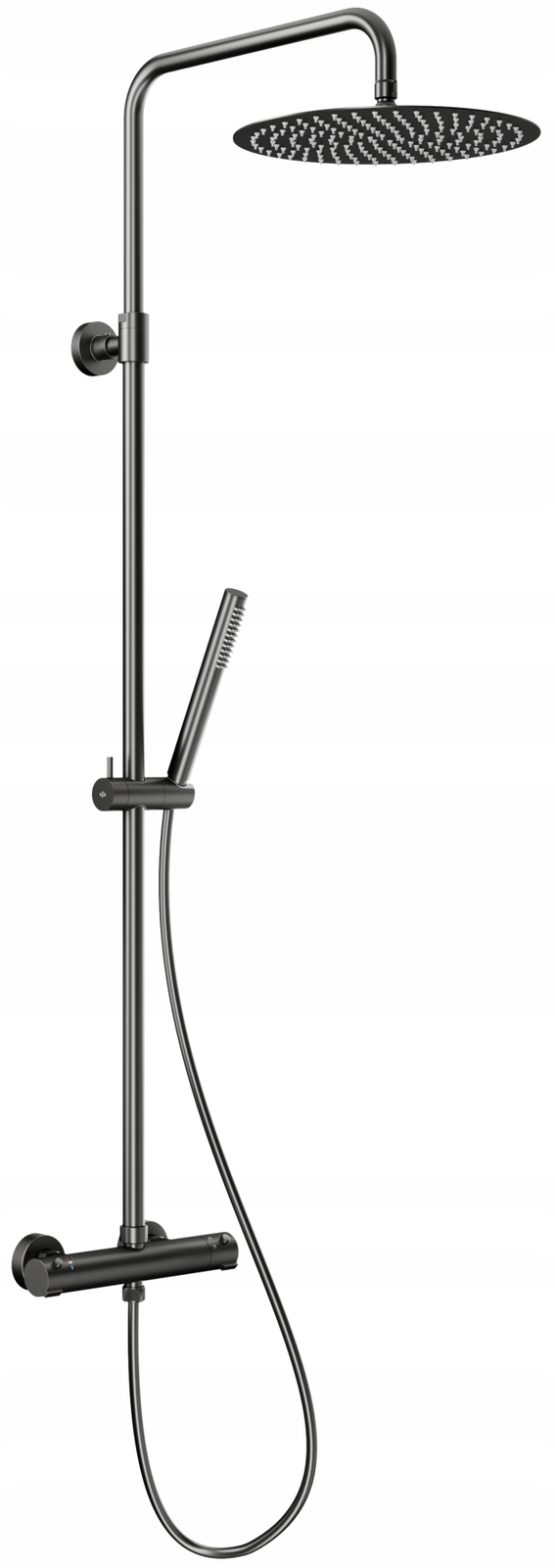 Kfa Deszczownia Wannowa Z Baterią Moza Premium, Gun Metal Grey Pvd