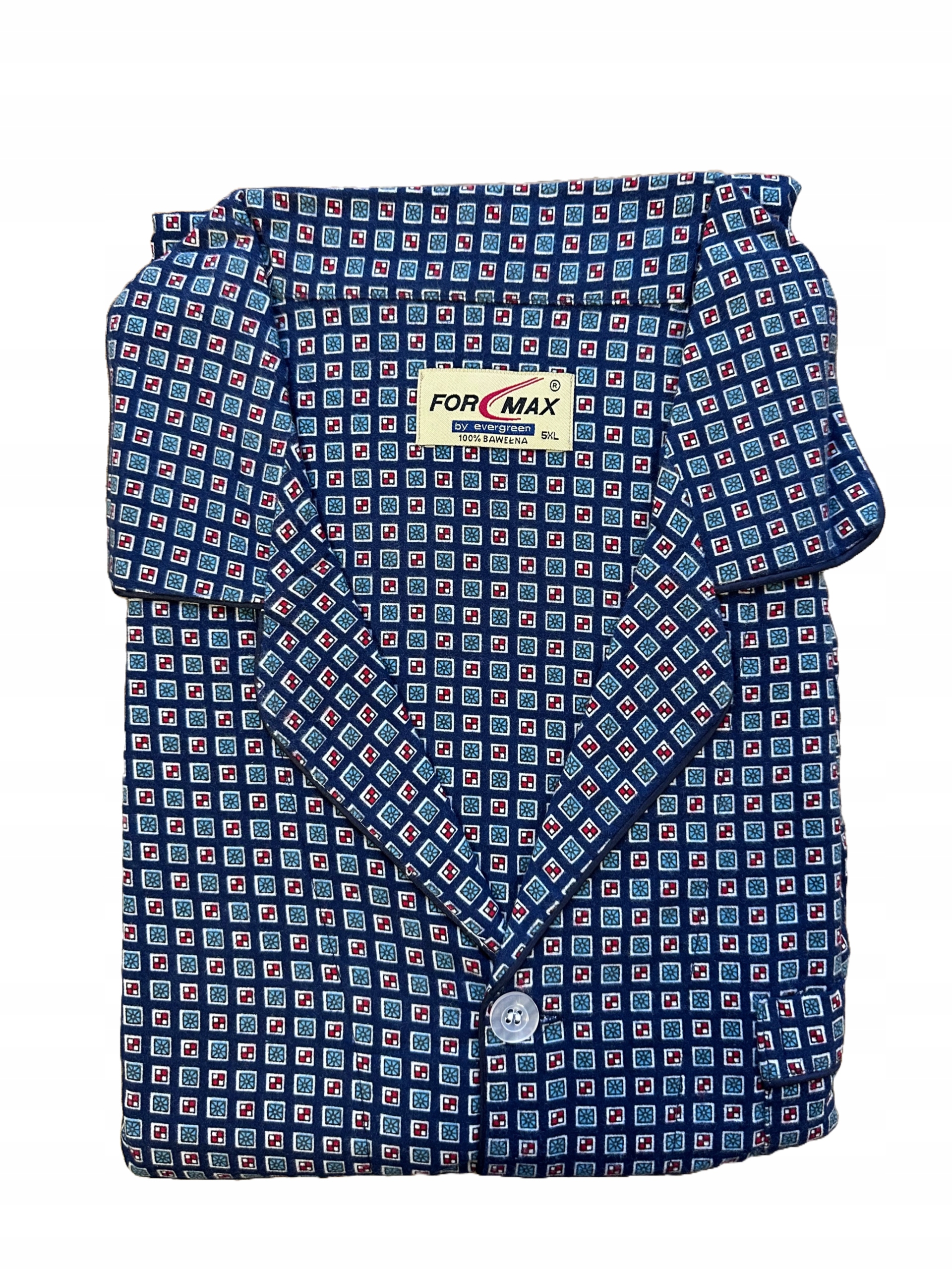 Pánské flanelové pyžamo z bavlněného flanelu s rozepínací bavlna Formax 4XL