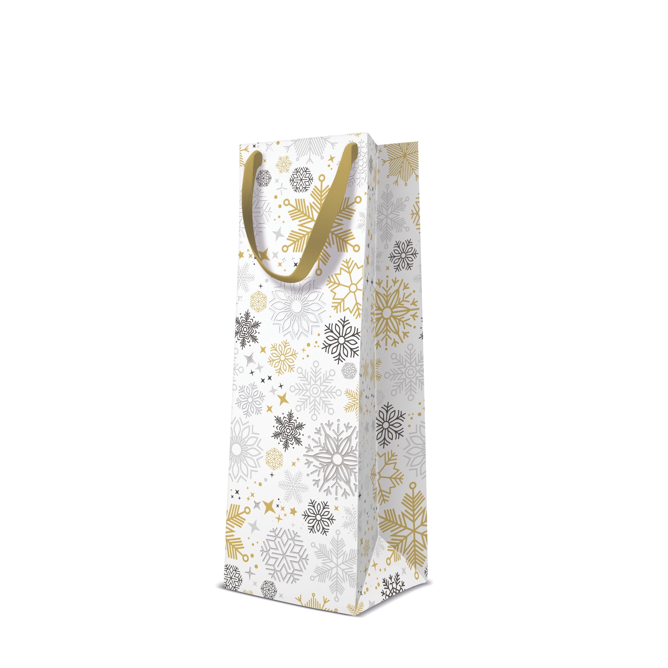 

Torba papierowa 12x10x37cm Płatki śniegu/1 sztuka