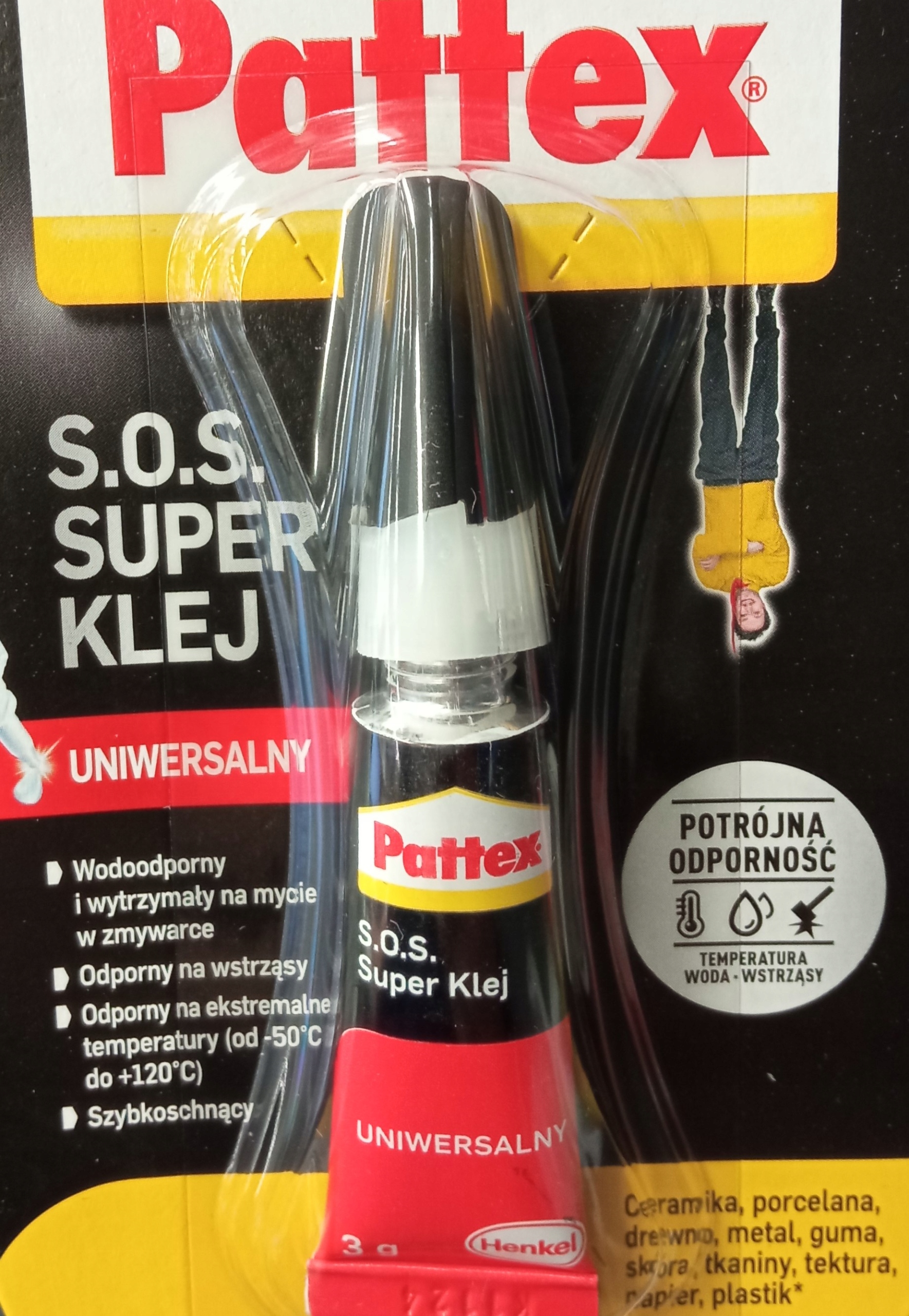 

Klej uniwersalny Pattex S.o.s. bezbarwny